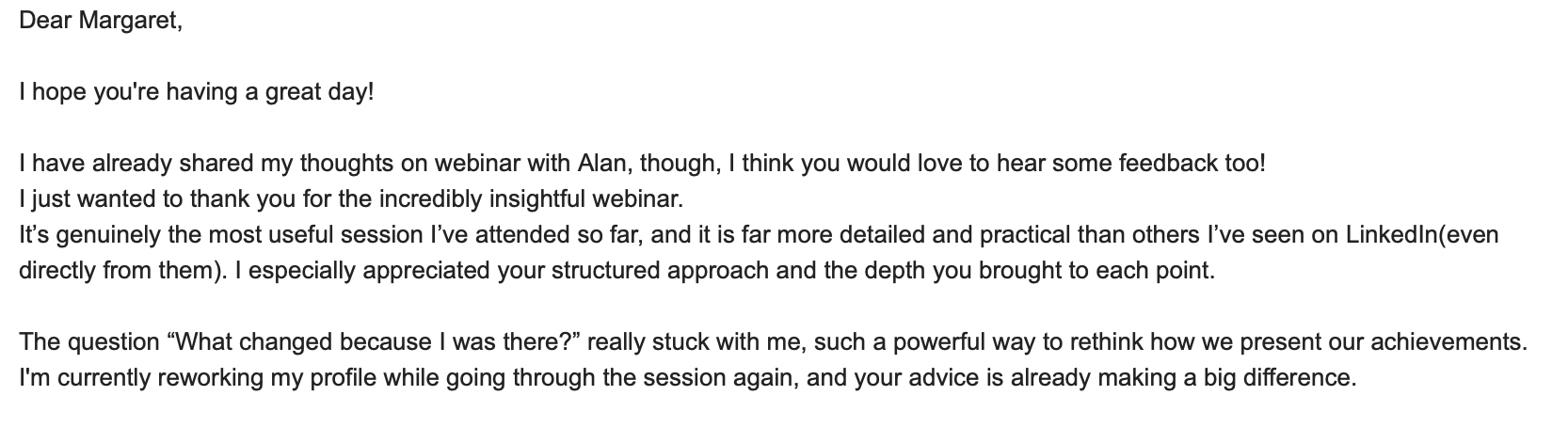 webinar testimonial 2